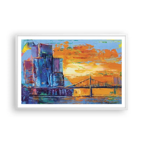 Póster en marco blanco - Cultura y naturaleza - 91x61 cm