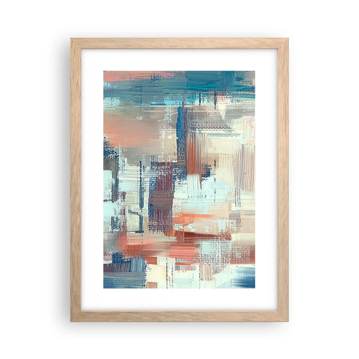 Póster en marco roble claro - Alcanzando la luz - 30x40 cm