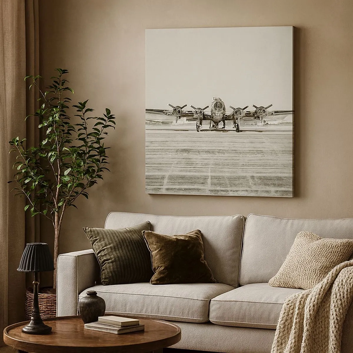 Cuadro sobre lienzo - Impresión de Imagen - Como siempre, preparado - 30x30 cm