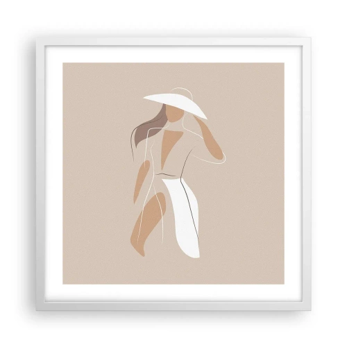 Póster en marco blanco - La moda es alegría - 50x50 cm