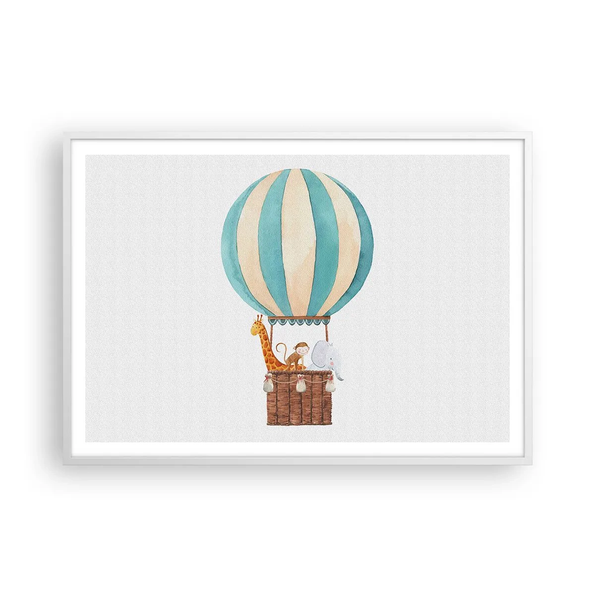 Póster en marco blanco - Viaje fantástico - 100x70 cm