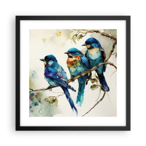 Póster en marco negro - ¿Ofendido? - 40x40 cm