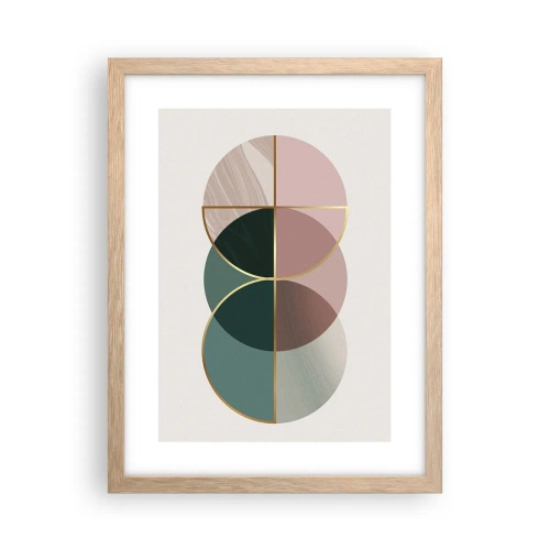 Póster en marco roble claro - Círculo tras círculo... - 30x40 cm