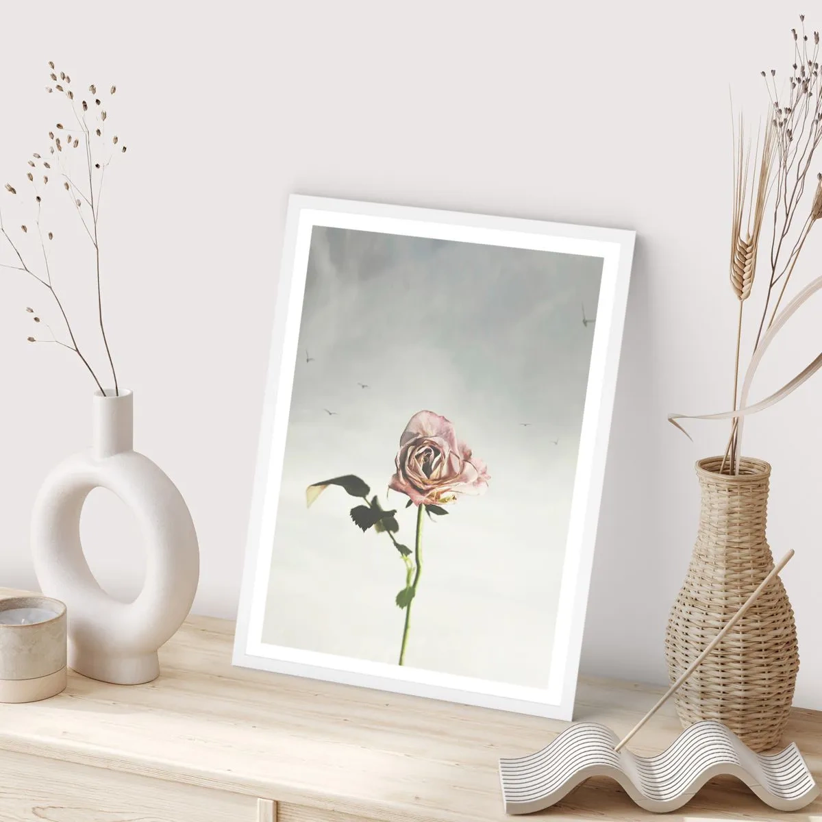 Póster en marco blanco - Bienvenida a la primavera - 40x50 cm