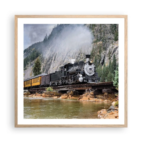 Póster en marco roble claro - ¿Adónde me llevas? - 60x60 cm