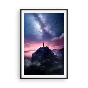 Póster en marco negro - Y sintió la vida - 61x91 cm