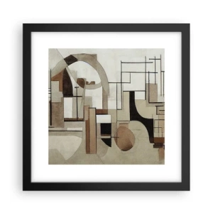 Póster en marco negro - Paisaje urbano 2.0 - 30x30 cm