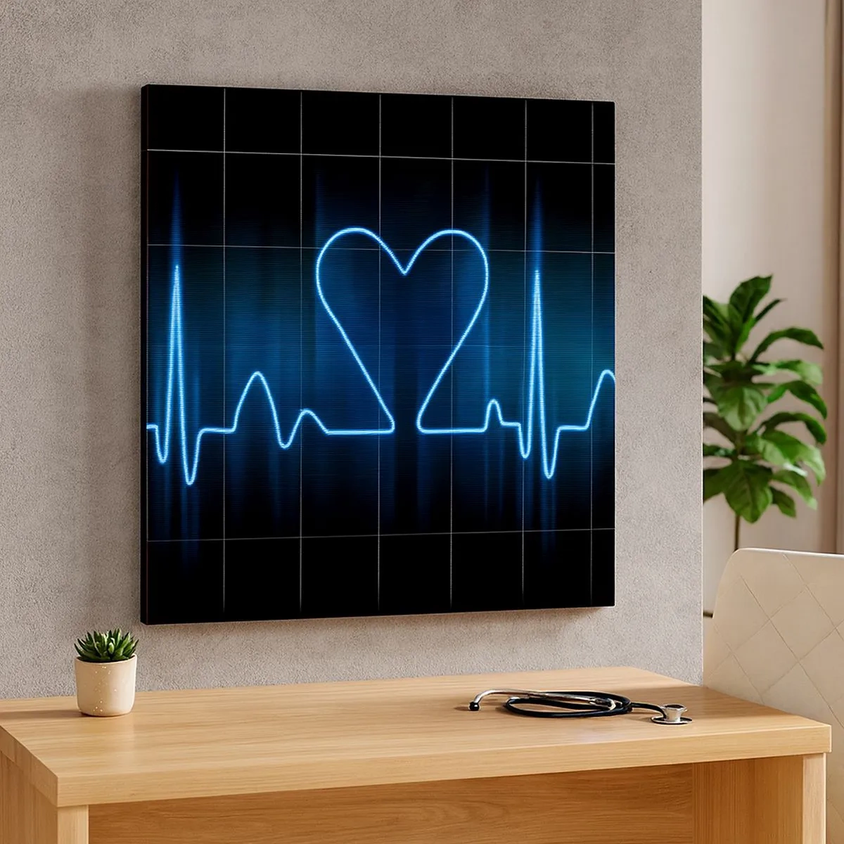 Cuadro sobre lienzo - Impresión de Imagen - El ritmo del corazón - 30x30 cm