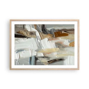 Póster en marco roble claro - Estratificación de colores - 70x50 cm