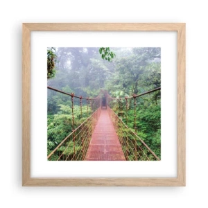 Póster en marco roble claro - Suspendido sobre las copas - 30x30 cm