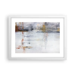Póster en marco blanco - Tras una cortina de aire - 40x30 cm