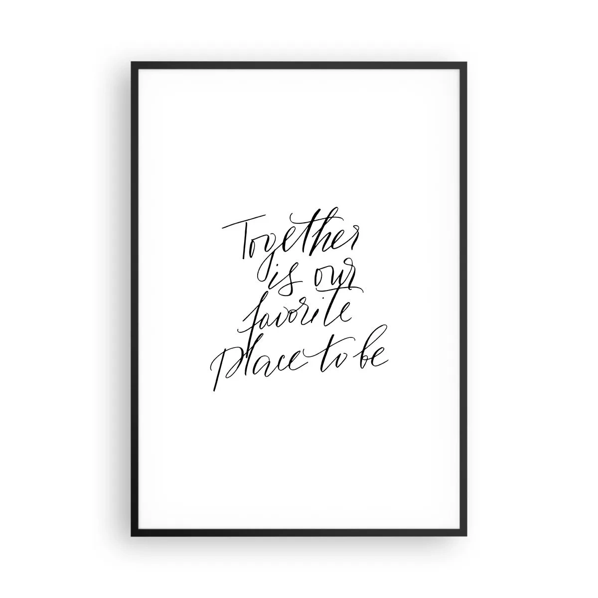 Póster en marco negro - ¿Tú también lo sientes? - 70x100 cm