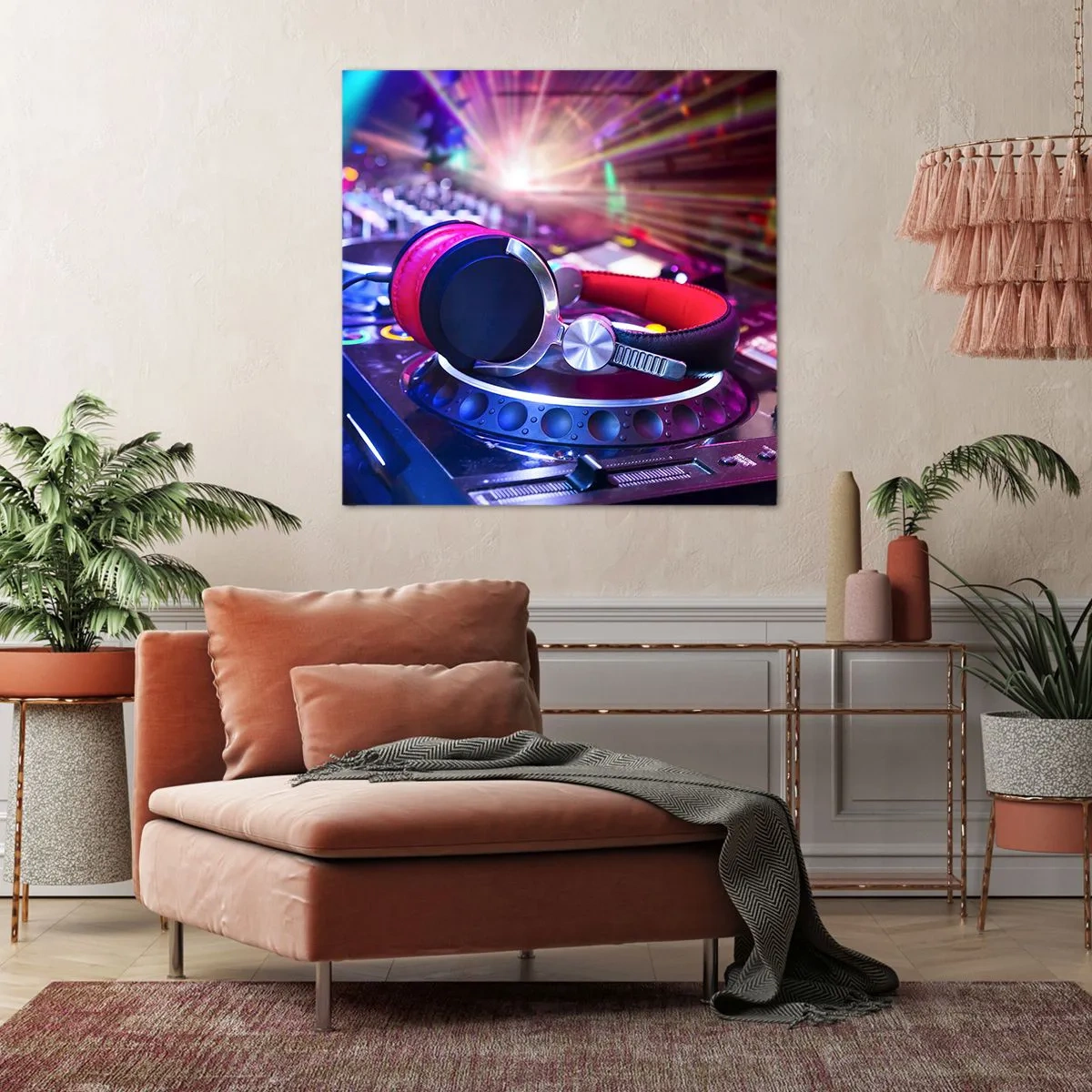 Cuadro sobre lienzo - Impresión de Imagen - Empieza la fiesta - 70x70 cm