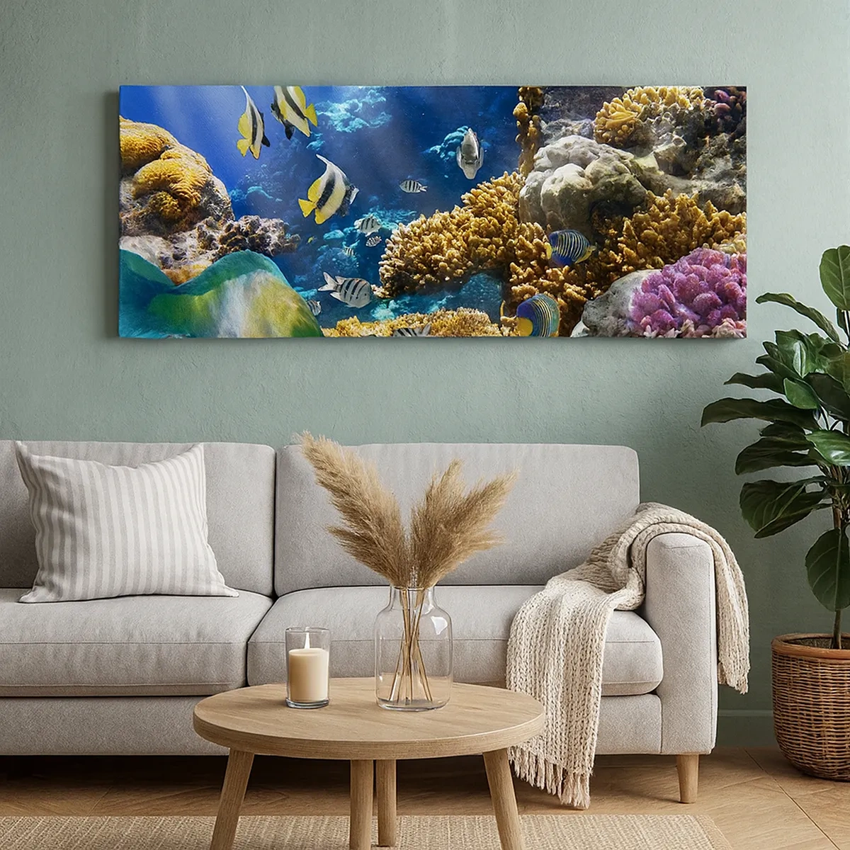 Cuadro sobre lienzo - Impresión de Imagen - Vacaciones submarinas - 30x30 cm