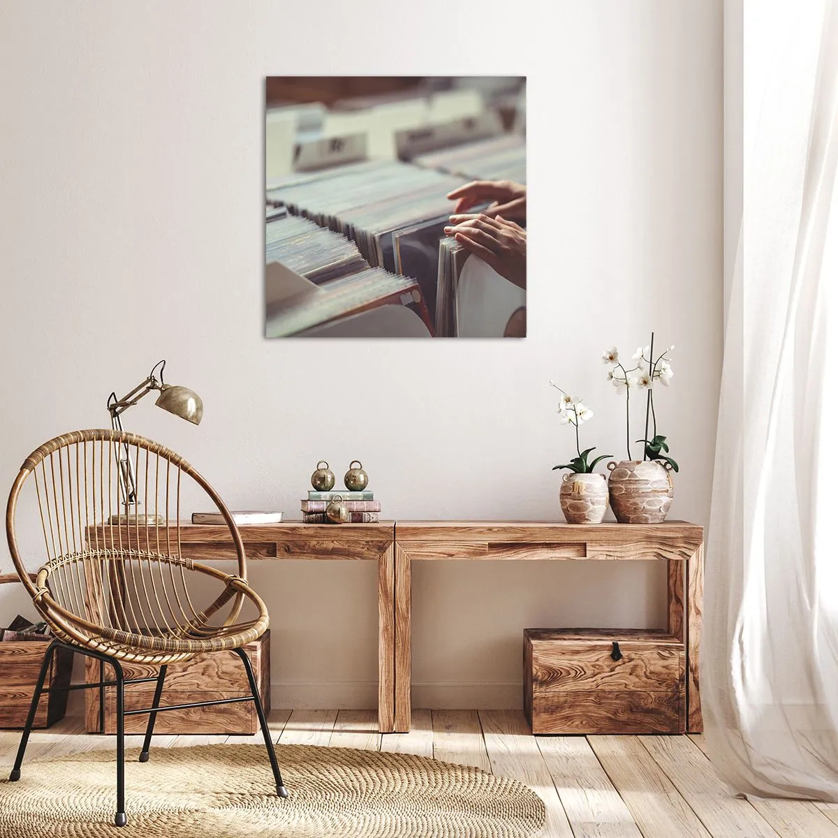 Cuadro sobre lienzo - Impresión de Imagen - En busca de emociones - 70x70 cm