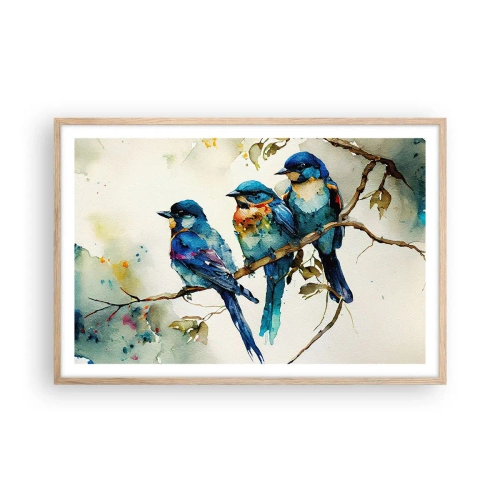 Póster en marco roble claro - ¿Ofendido? - 91x61 cm