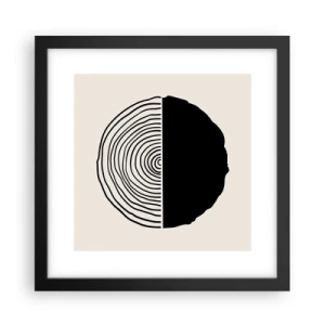 Póster en marco negro - Mitad y mitad - 30x30 cm