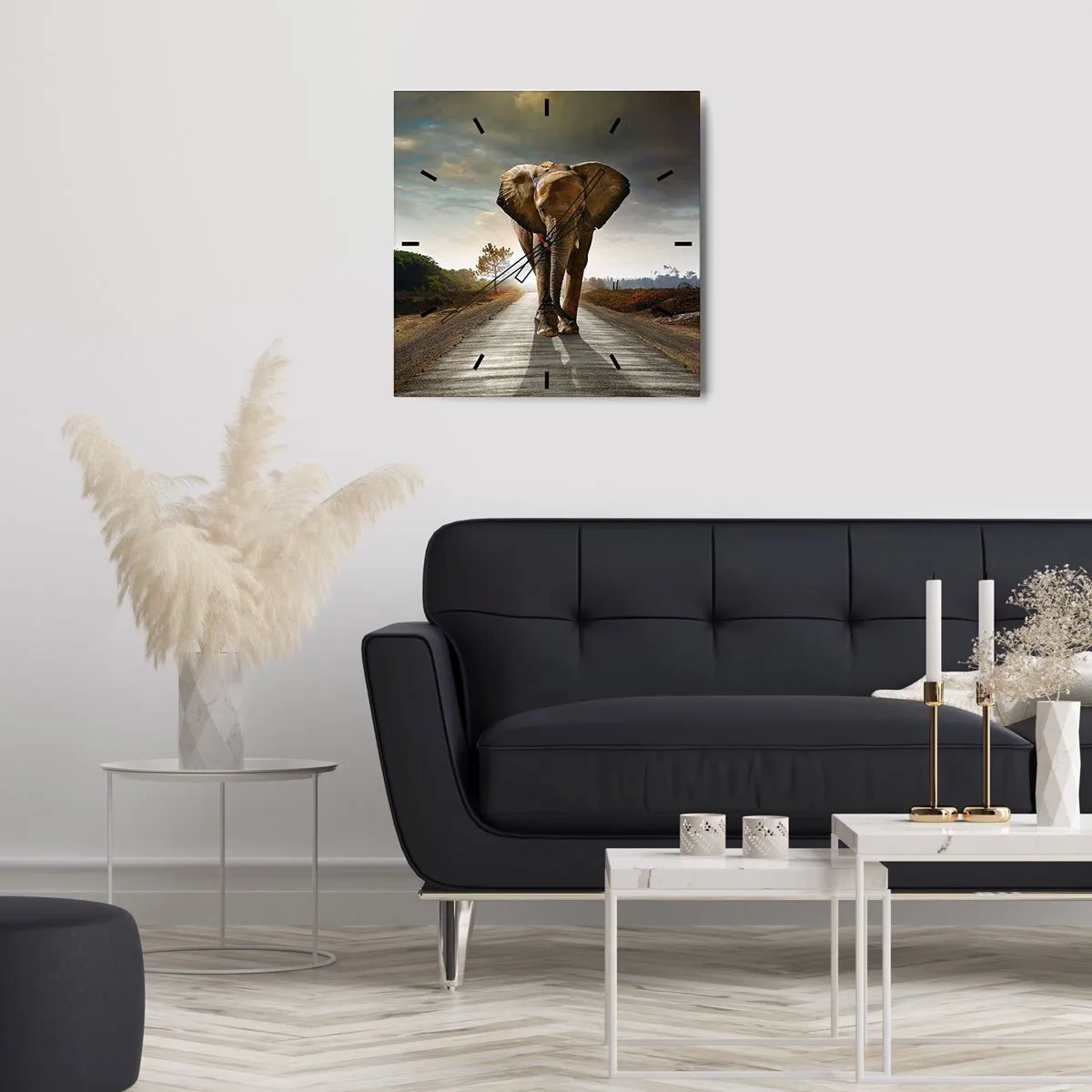 Reloj de pared - Reloj de vidrio - Y para nada en un almacén de porcelana - 40x40 cm