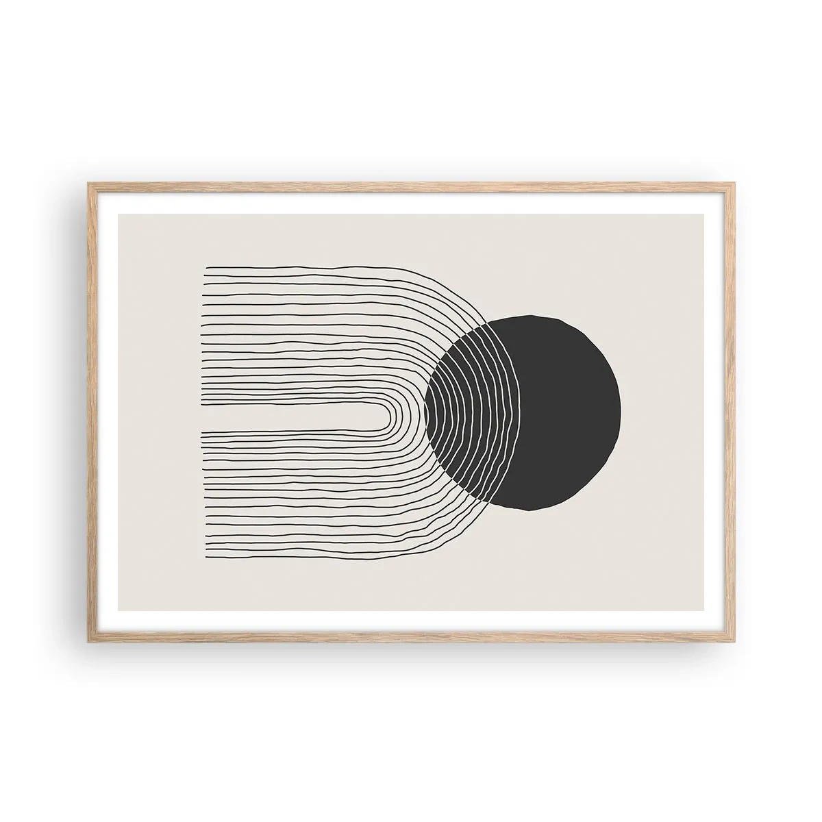 Póster en marco roble claro - Temblor y certeza - 100x70 cm