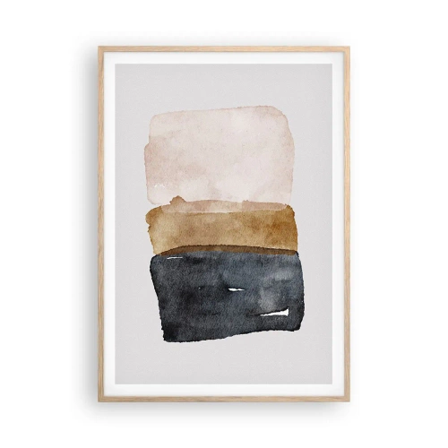 Póster en marco roble claro - Una composición de colores tierra - 70x100 cm