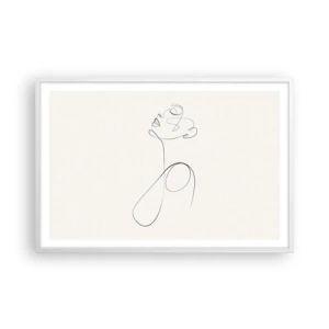 Póster en marco blanco - En el bucle de los sueños - 91x61 cm