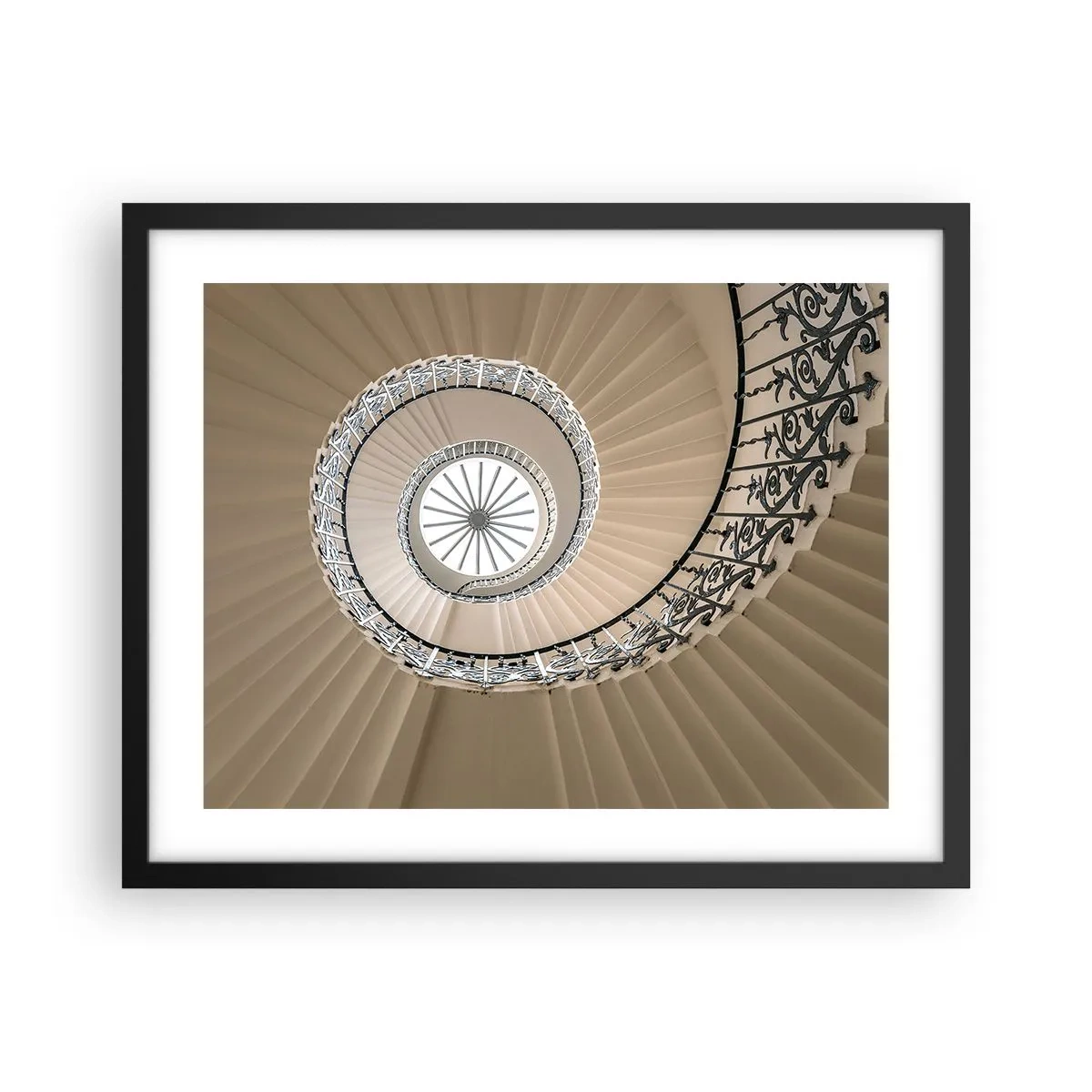 Póster en marco negro - En el interior de una concha - 50x40 cm