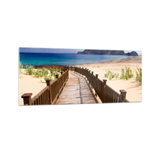 Cuadro sobre vidrio - Impresiones sobre Vidrio - Llévame a la isla de la felicidad - 100x40 cm