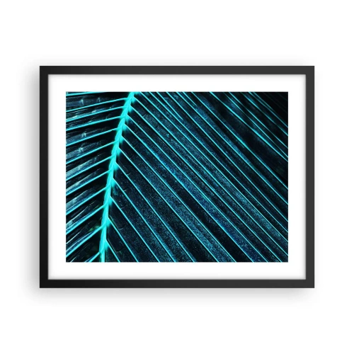 Póster en marco negro - La textura del verde - 50x40 cm