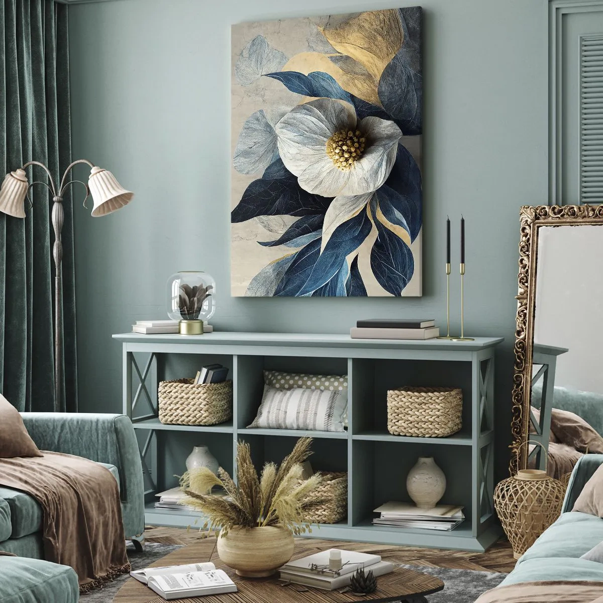 Cuadro sobre lienzo - Impresión de Imagen - Con un corazón de oro - 65x120 cm