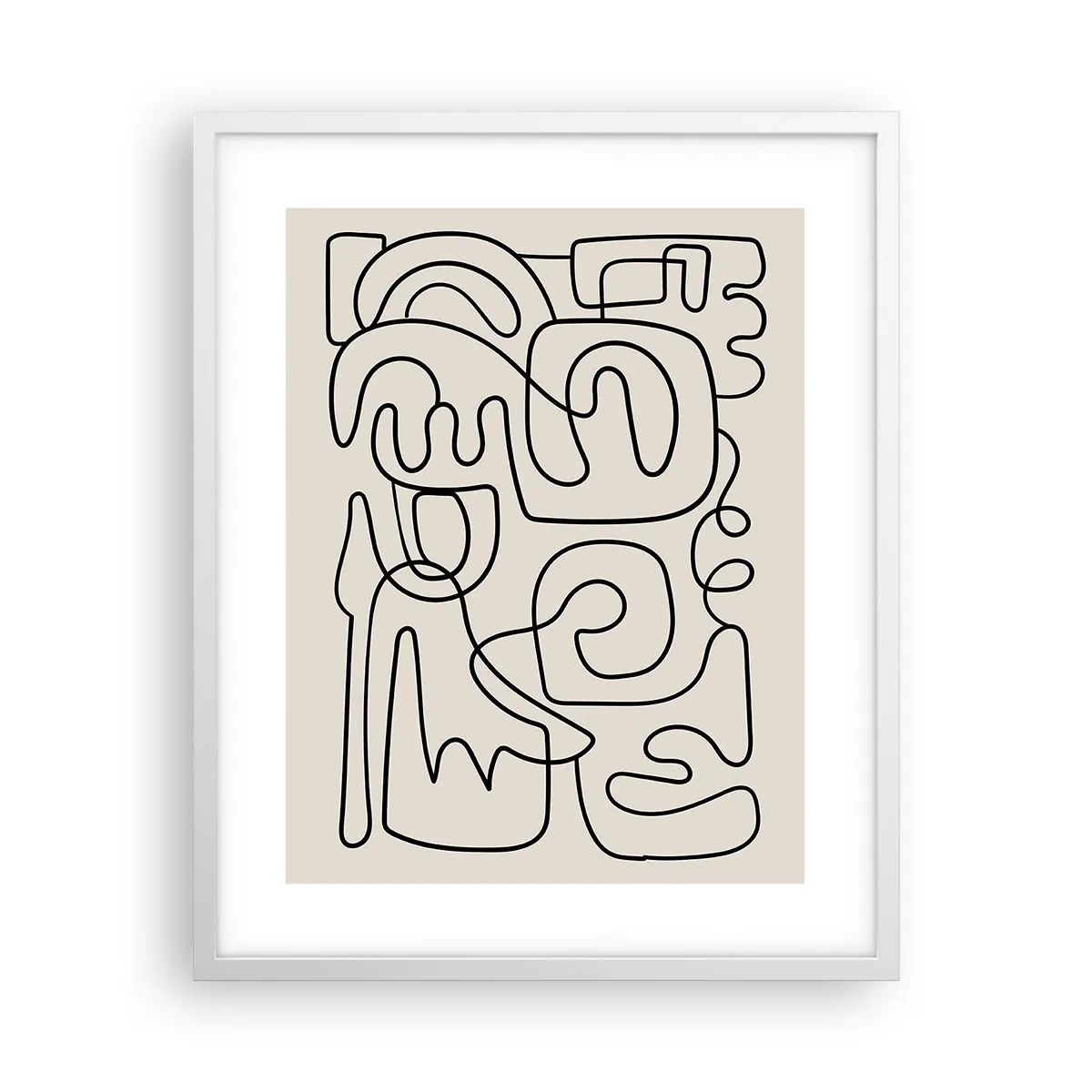 Póster en marco blanco - El camino correcto - 40x50 cm