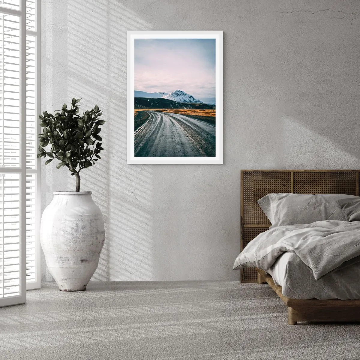 Póster en marco blanco - En el ambiente islandés - 30x40 cm