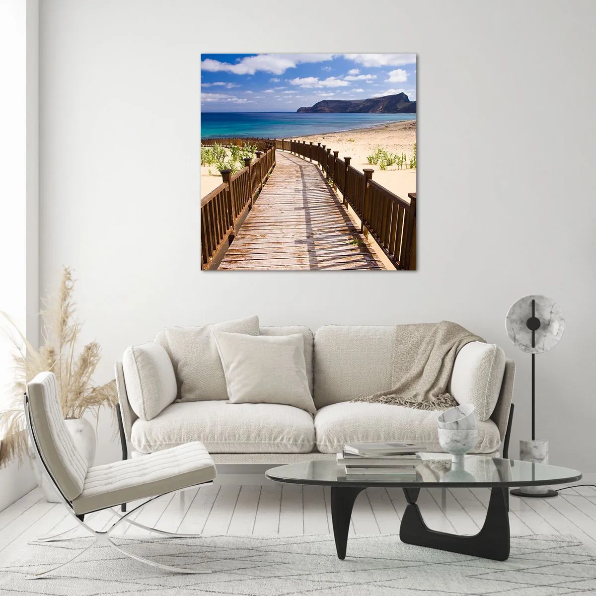 Cuadro sobre vidrio - Impresiones sobre Vidrio - Llévame a la isla de la felicidad - 30x30 cm