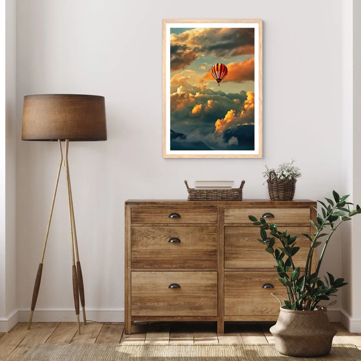 Póster en marco roble claro - Vuelo porque quiero - 40x50 cm