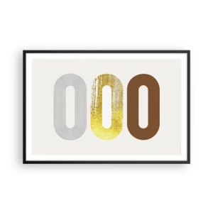 Póster en marco negro - ¡Ooo! - 91x61 cm