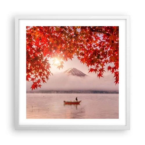 Póster en marco blanco - Estilo japonés - 50x50 cm