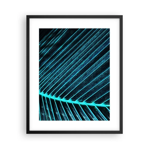 Póster en marco negro - La textura del verde - 40x50 cm