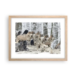 Póster en marco roble claro - Familiares y amigos - 40x30 cm