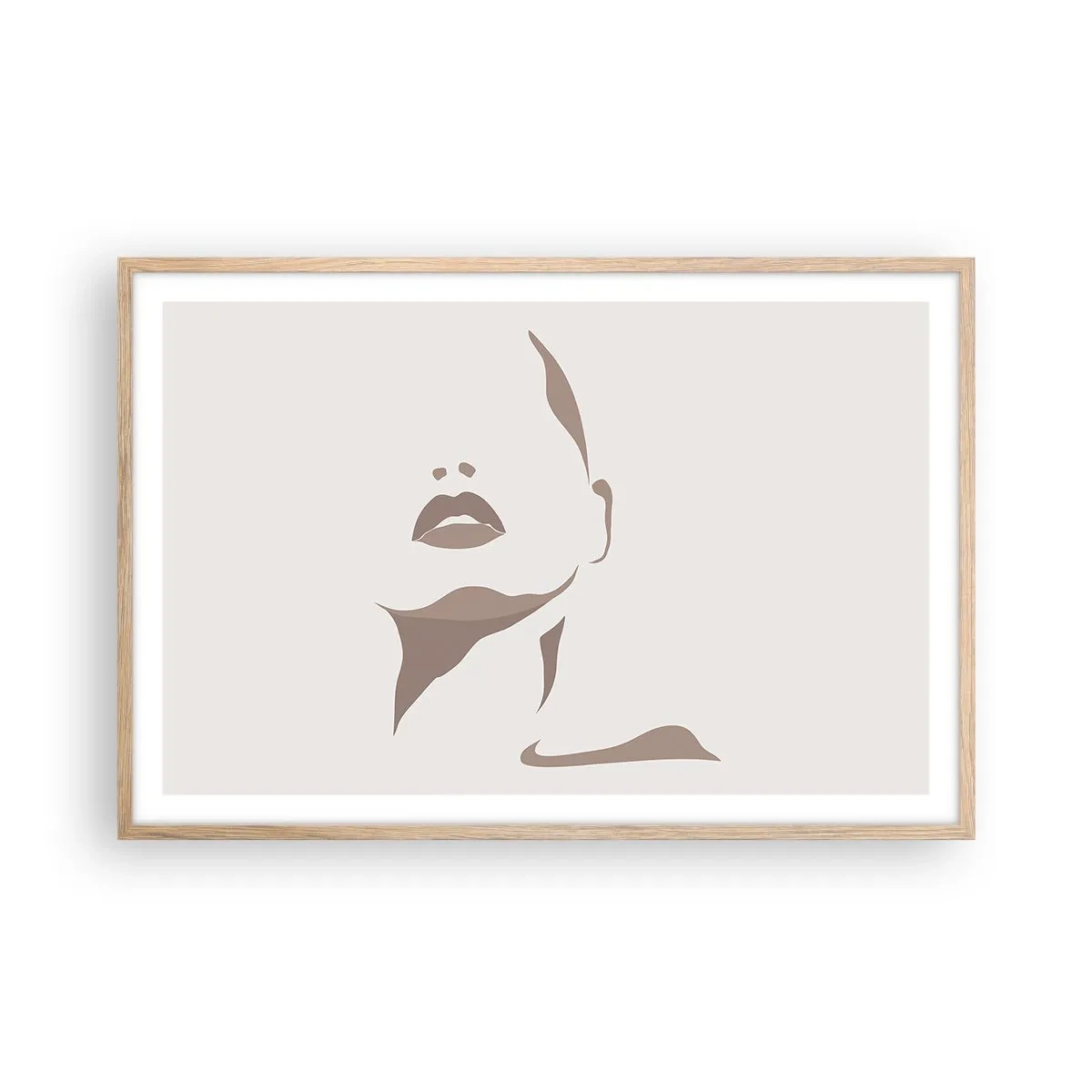 Póster en marco roble claro - Creación a partir de la luz y la sombra - 91x61 cm