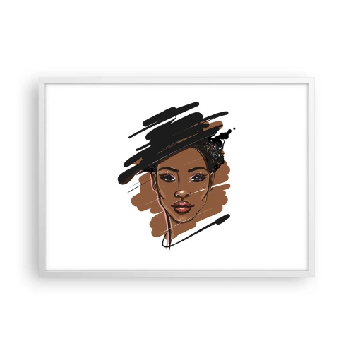 Póster en marco blanco - Dulce como el chocolate - 70x50 cm