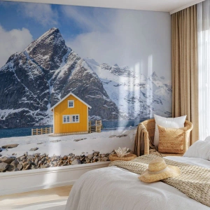 Fotomural personalizado Autoadhesivo Deluxe Sticker - Vacaciones escandinavas - Invierno, Alpes, Montañas