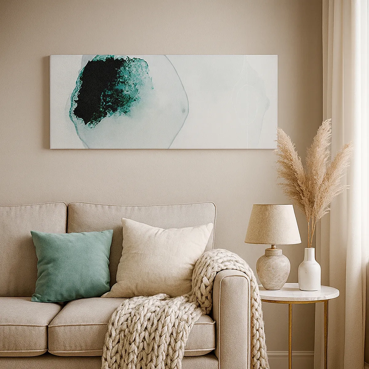 Cuadro sobre lienzo - Impresión de Imagen - En una gota de agua - 30x30 cm