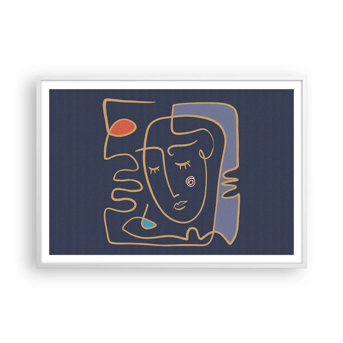 Póster en marco blanco - En un maravilloso sueño - 100x70 cm