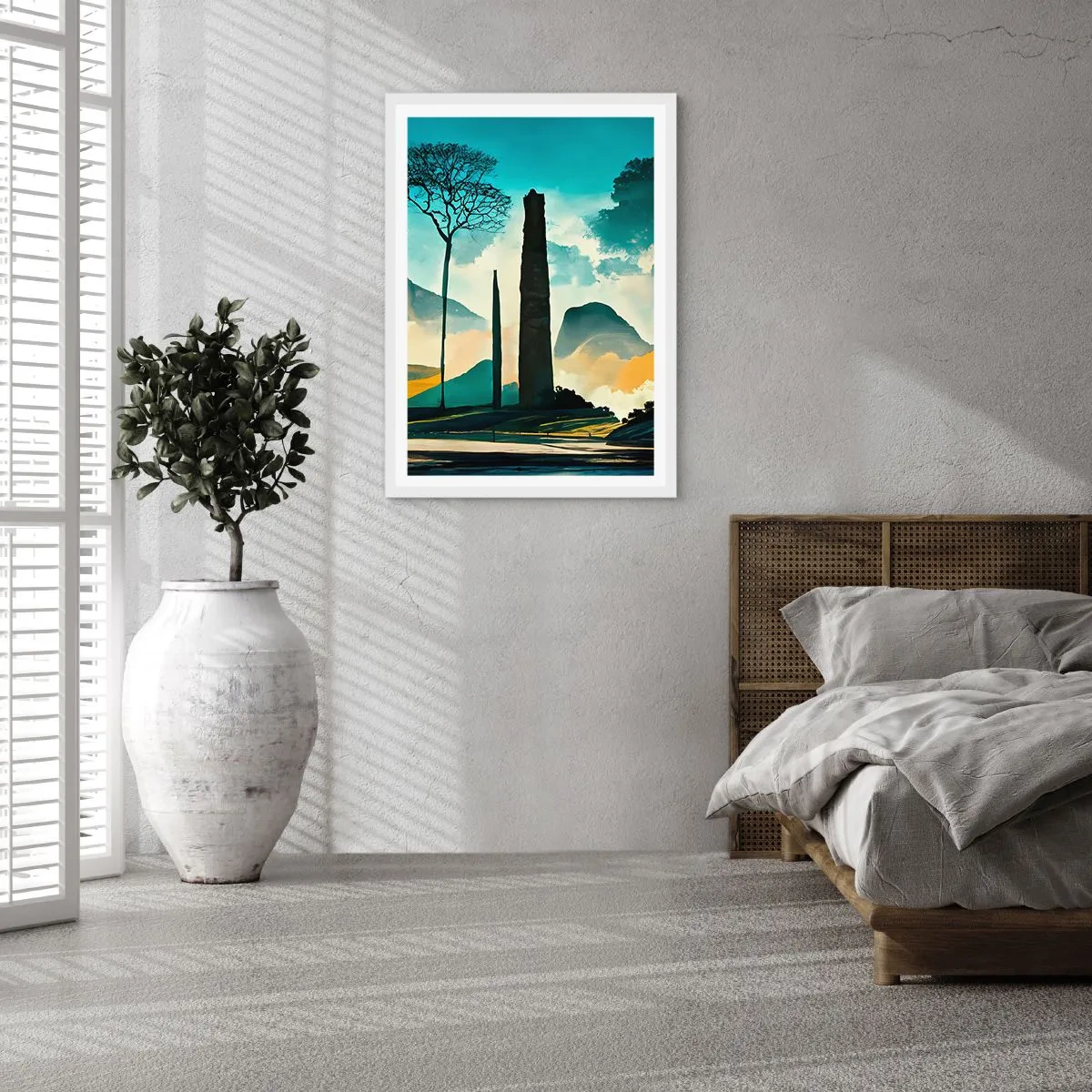 Póster en marco blanco - Cada vez a más altitud - 40x50 cm