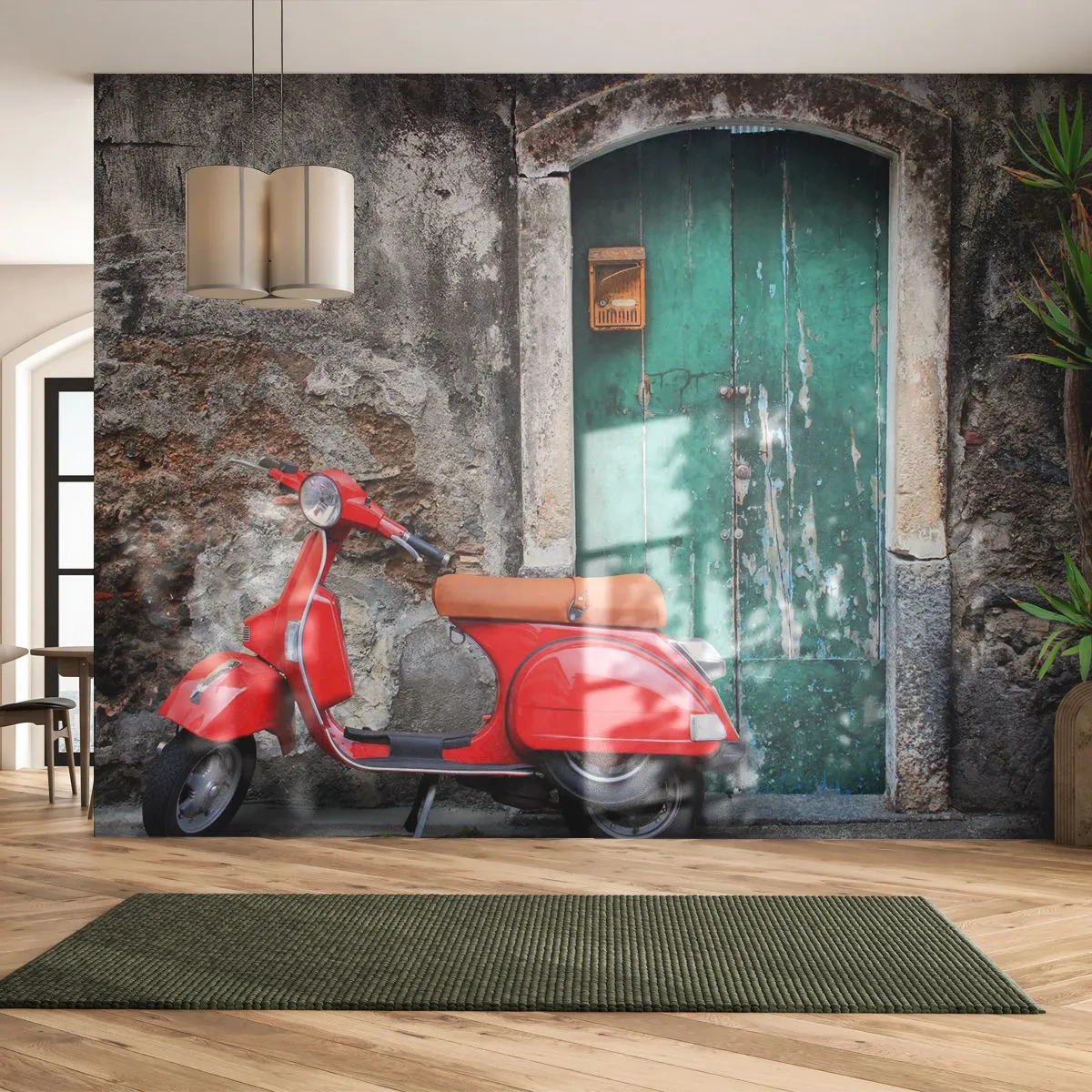 Fotomural Standard Eco - Vacaciones en Italia - Automotor, Scooter, Italia - 400x280 cm