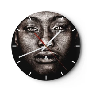 Reloj de pared - Reloj de vidrio - Una lágrima - 40x40 cm