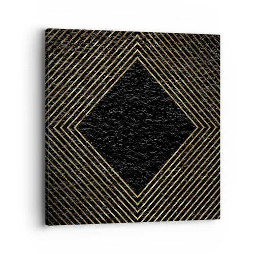 Cuadro sobre lienzo - Impresión de Imagen - Geometría al estilo glamour - 40x40 cm