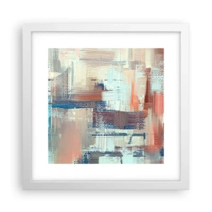 Póster en marco blanco - Alcanzando la luz - 30x30 cm