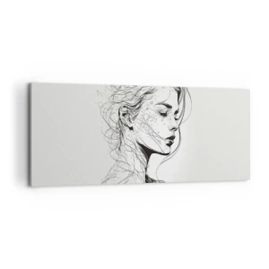 Cuadro sobre lienzo - Impresión de Imagen - Retrato de ensueño - 100x40 cm