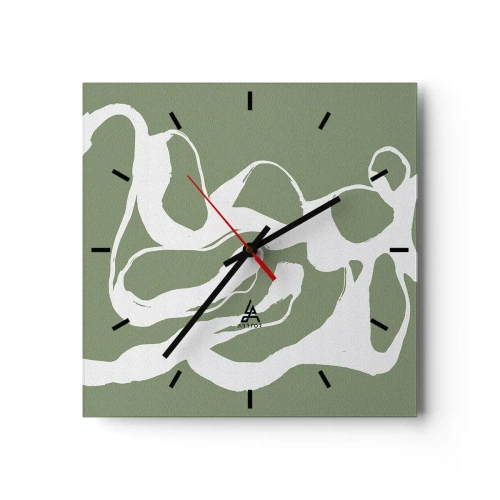 Reloj de pared - Reloj de vidrio - La llamada del espacio - 40x40 cm