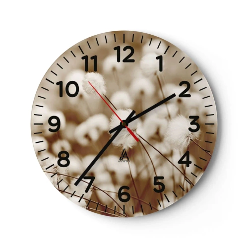 Reloj de pared - Reloj de vidrio - Un mullido colchón - 30x30 cm